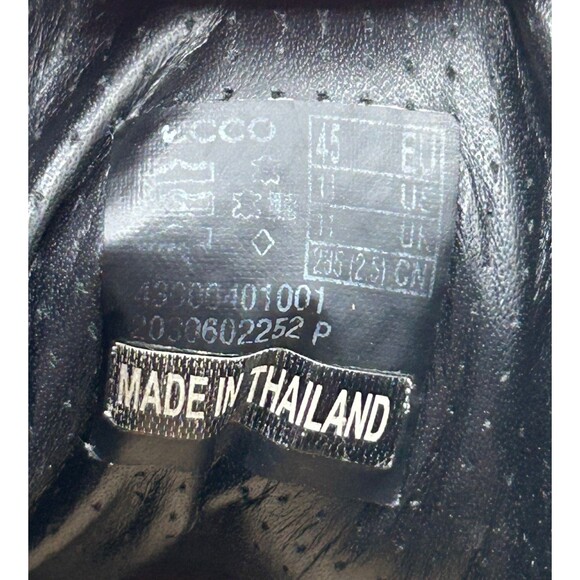 ECCO Soft 7 Craze Mens Casual Low Top Sneakers Black Leather Size 45 US 11 - Picture 10 of 10